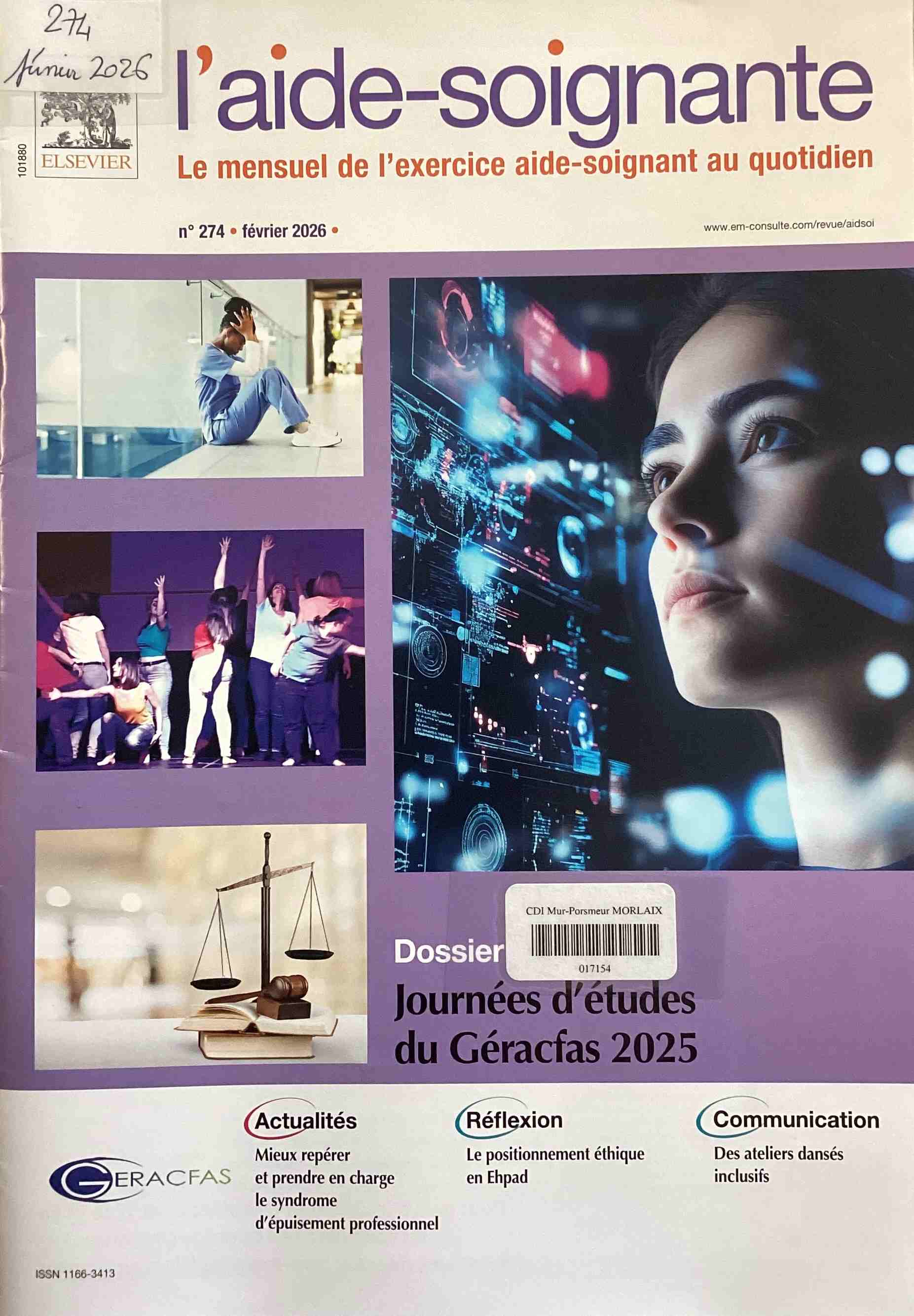 Aide-soignante, février 2026, n°274 Aide-soignante