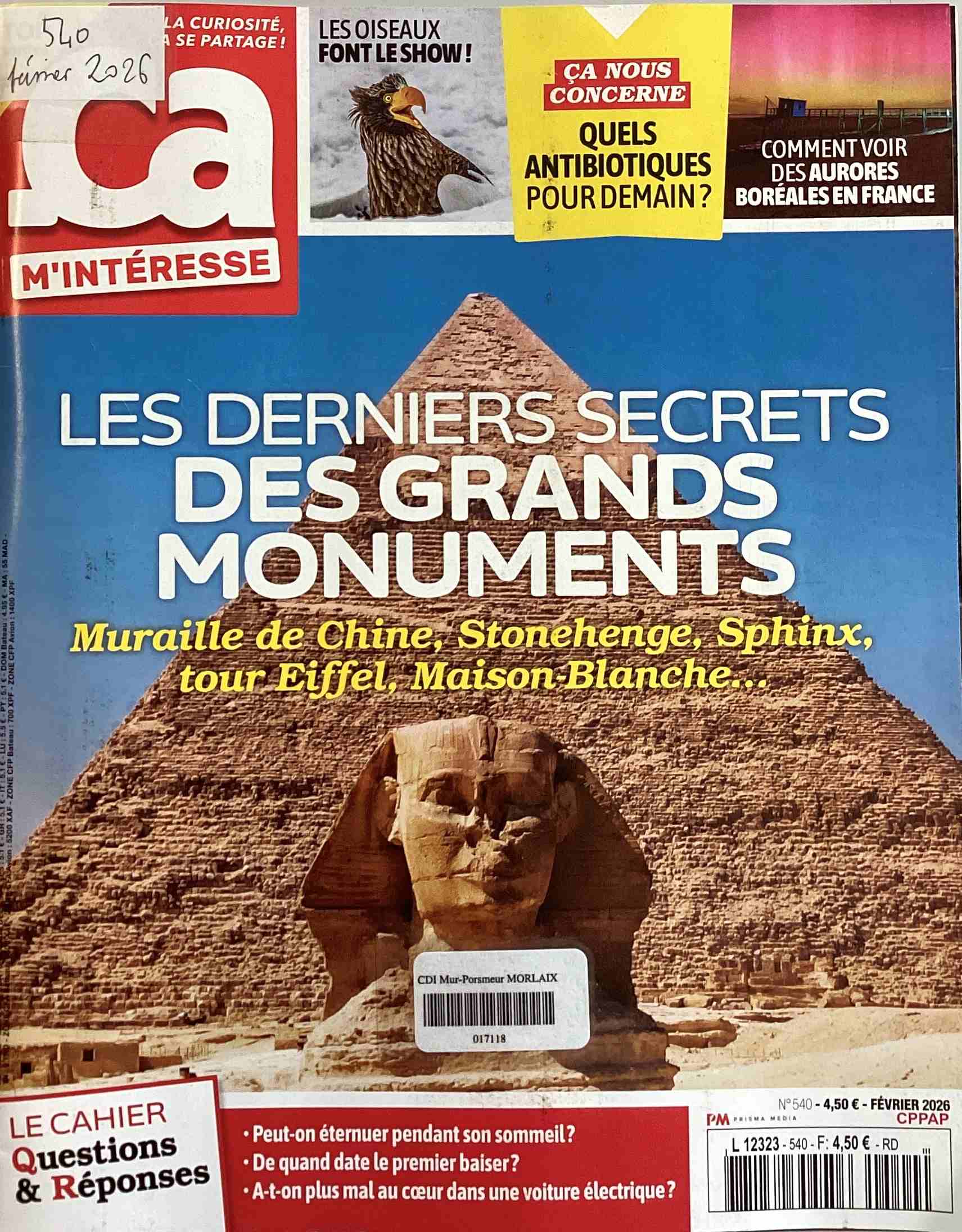 Ca m'intéresse, février 2026, n°540 Ca m'intéresse