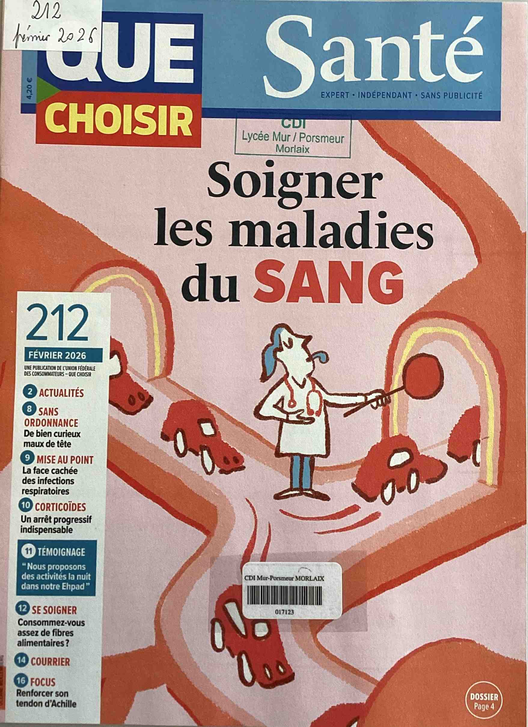 Que choisir santé, février 2026, n°212 Que choisir santé