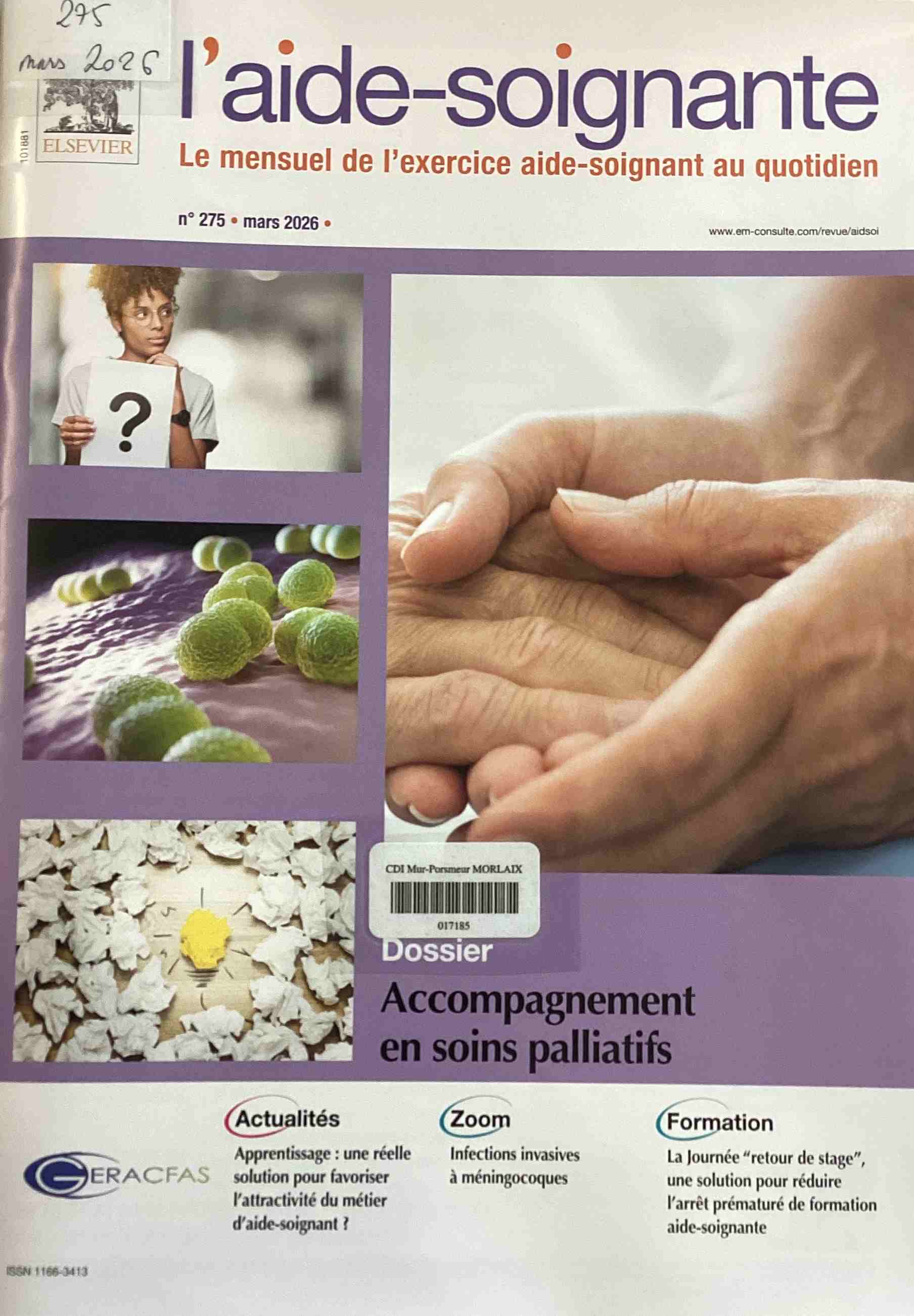 Aide-soignante, mars 2026, n°275 Aide-soignante