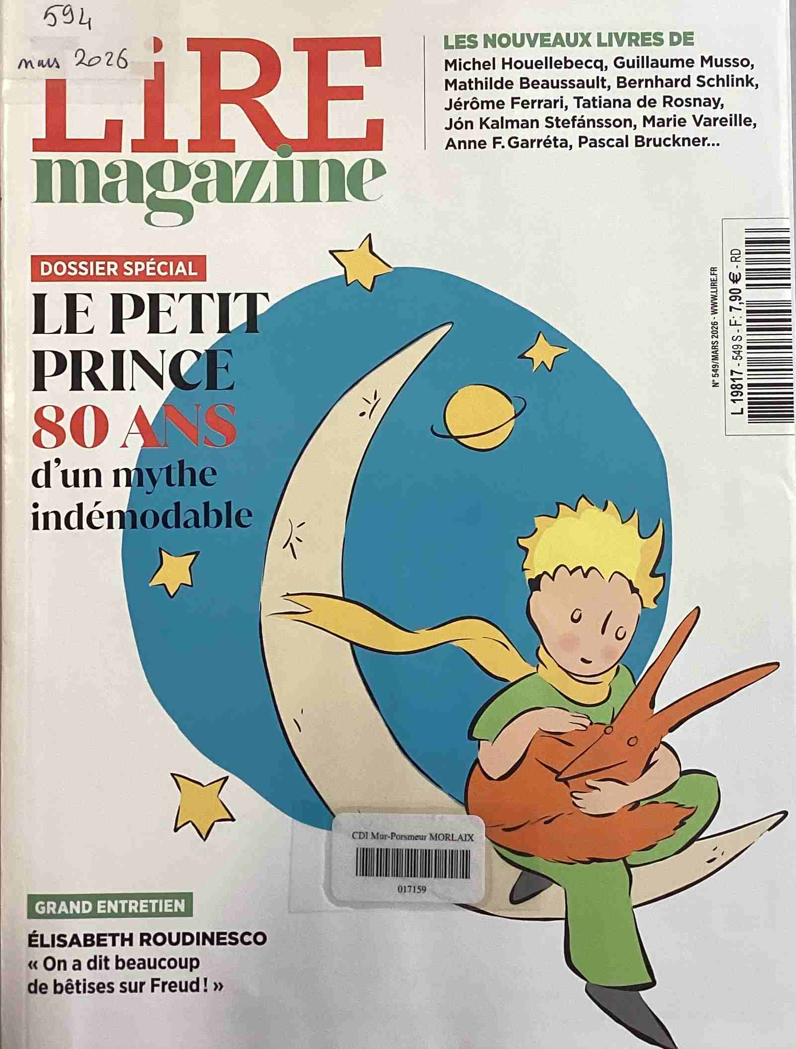 Lire magazine, mars 2026, n°594 Lire magazine
