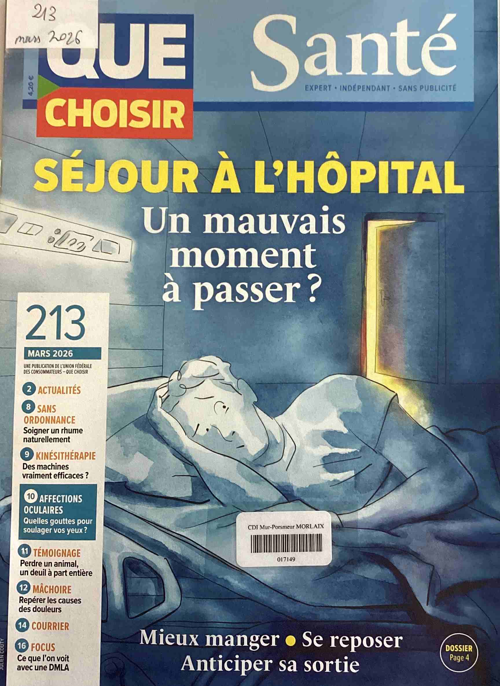 Que choisir santé, mars 2026, n°213 Que choisir santé