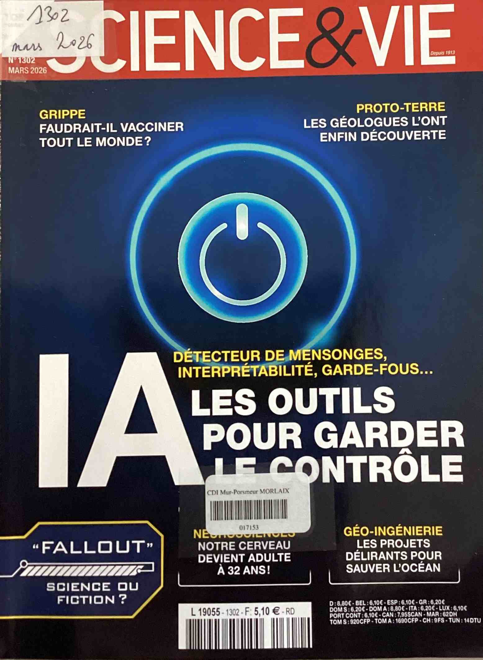 Science et Vie, mars 2026, n°1302 Science et Vie