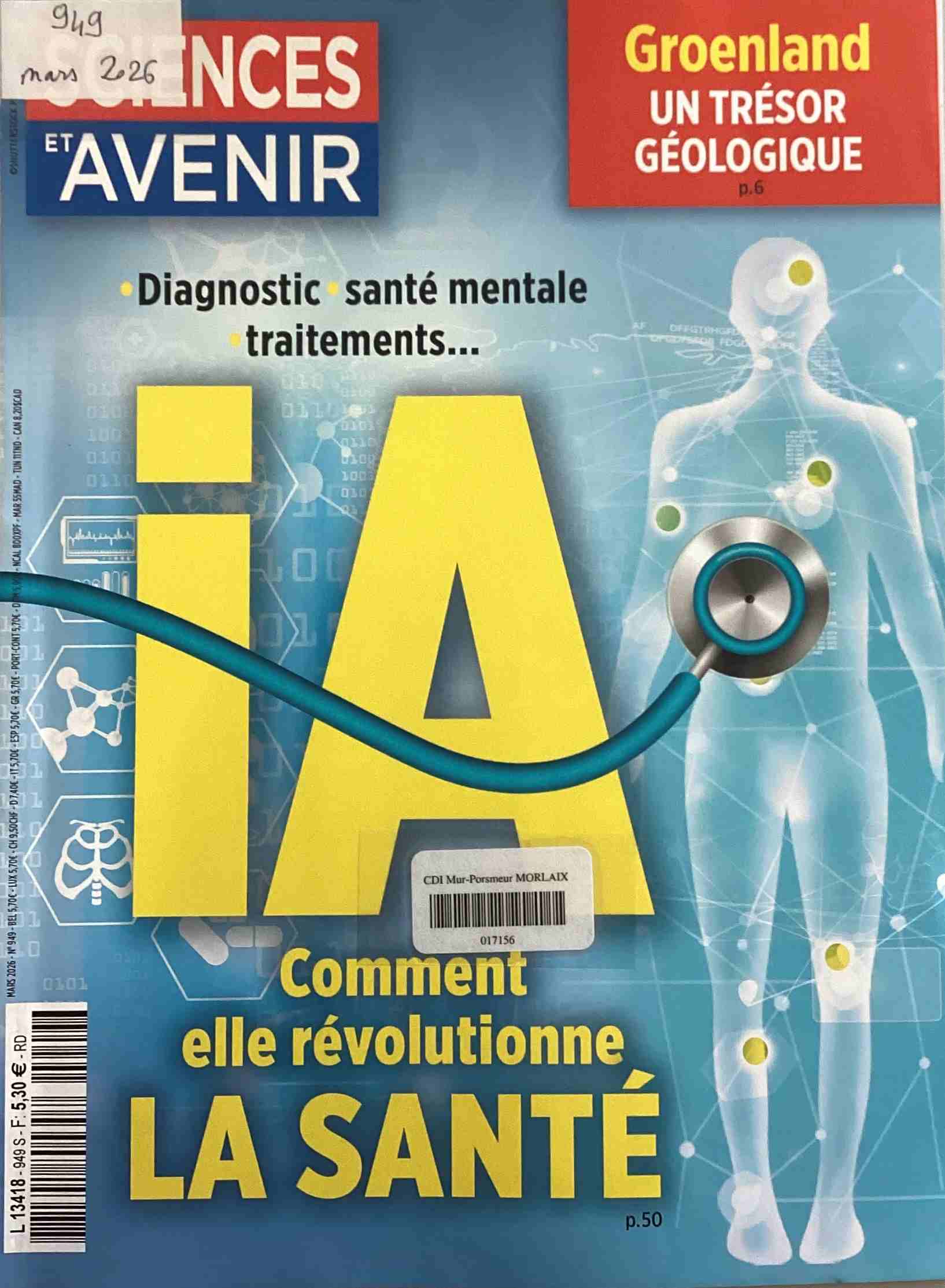 Sciences et avenir, mars 2026, n°949 Sciences et avenir