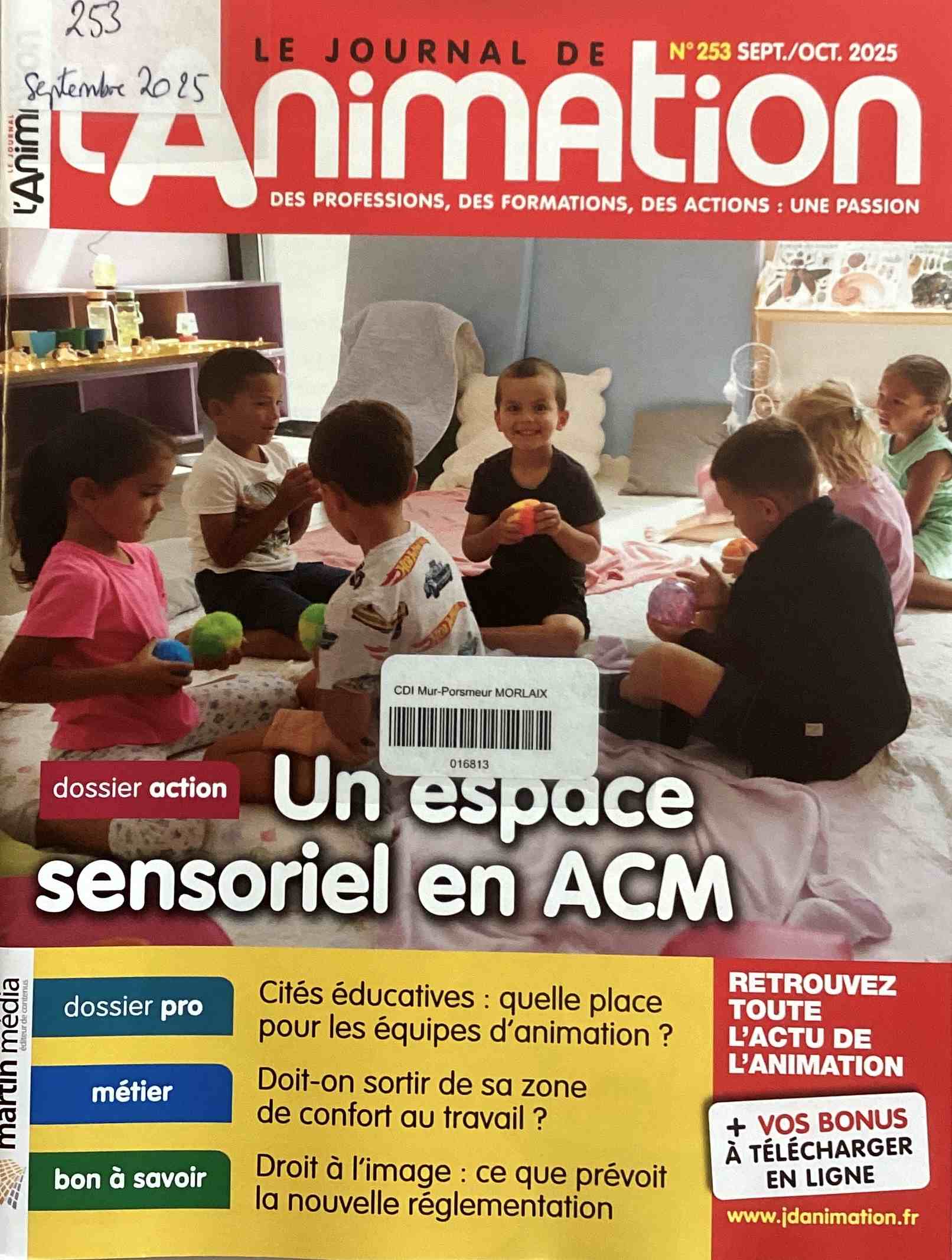 Journal de l'animation, septembre-octobre 2025, n°253 Journal_animation