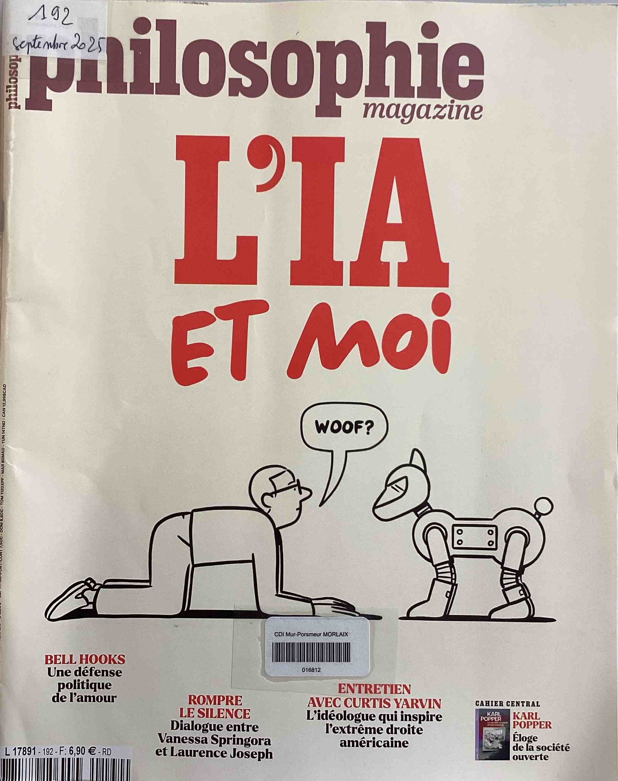 Philosophie magazine, septembre 2025, n°192 Philosophie magazine