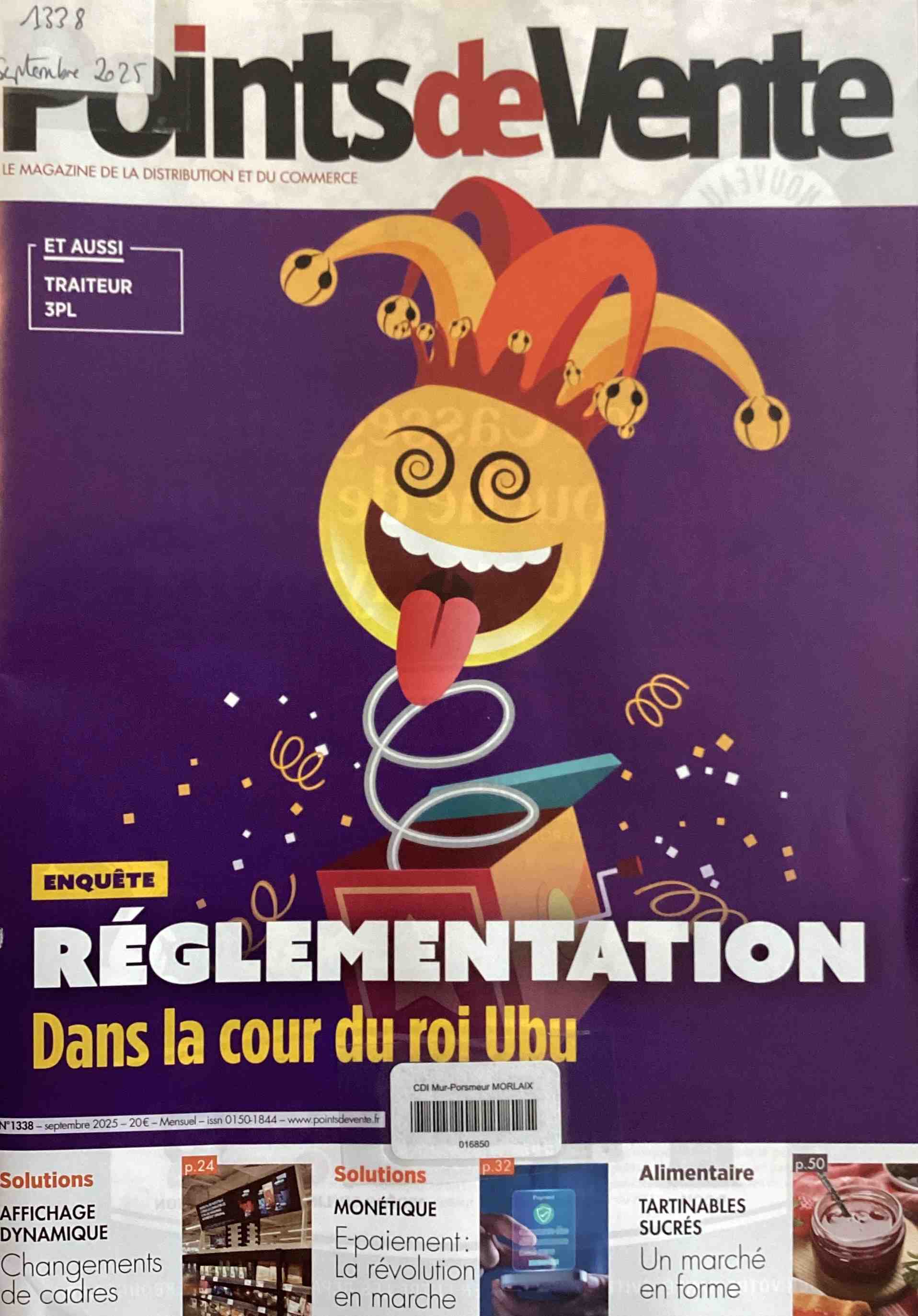 Points de vente, septembre 2025, n°1338 Points de vente