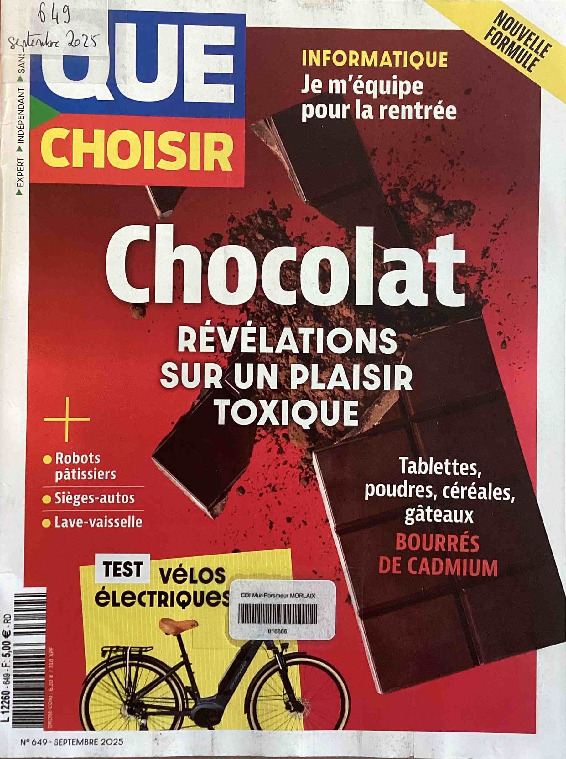 Que choisir septembre 2025, n°649 Que choisir