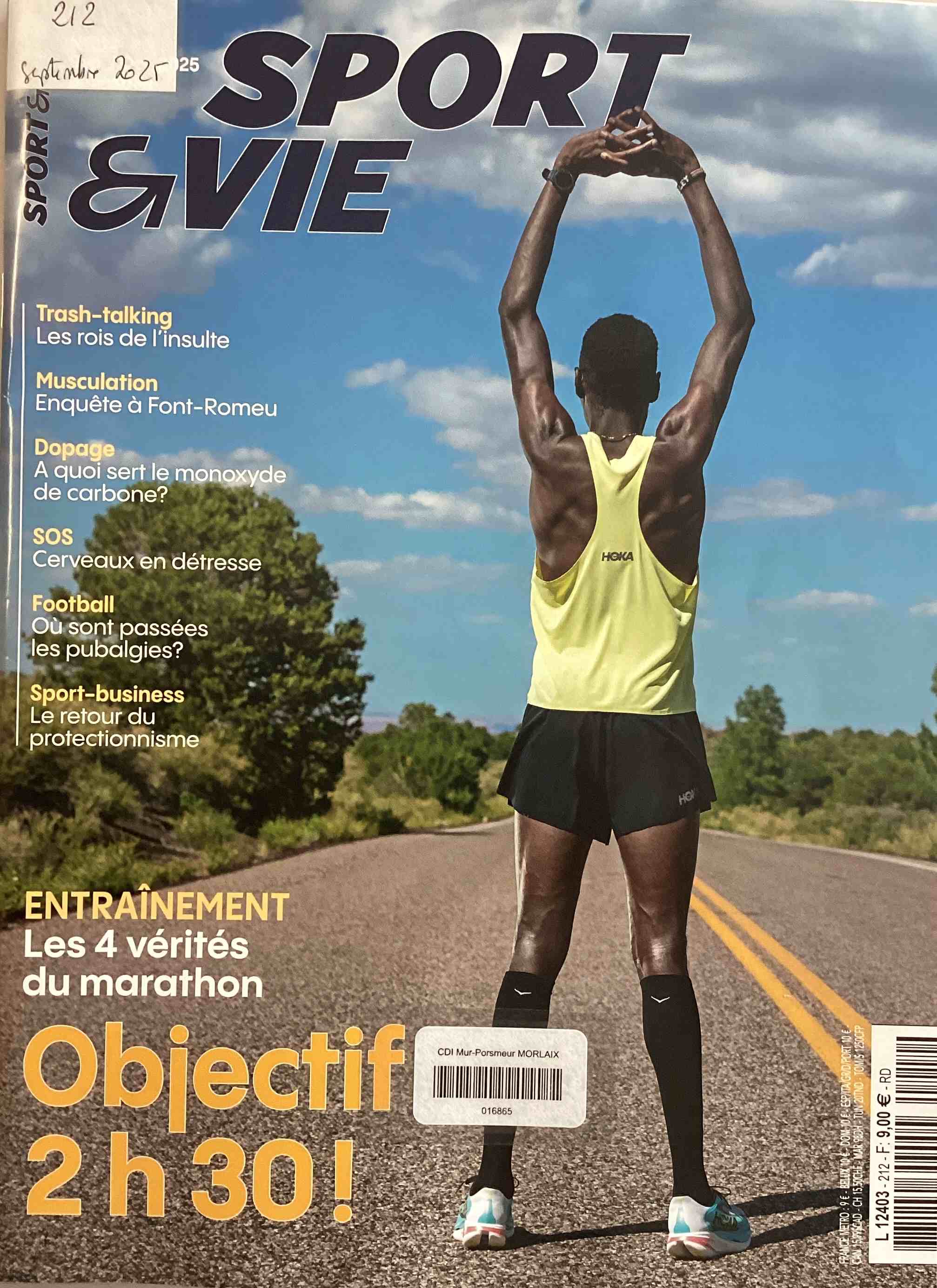 Sport et Vie, septembre 2025, n°212 Sport et vie