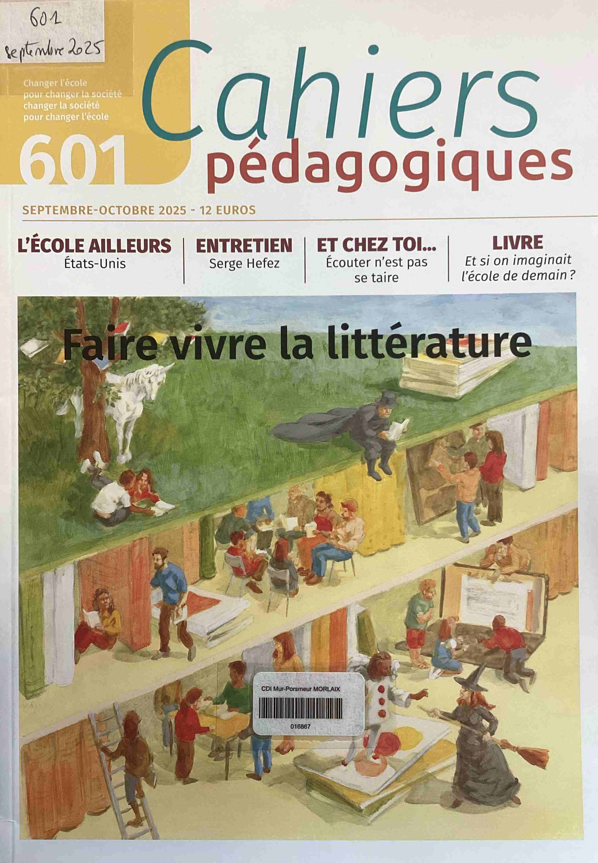 Cahiers pédagogiques, septembre 2025, n°601 Cahiers pédagogiques