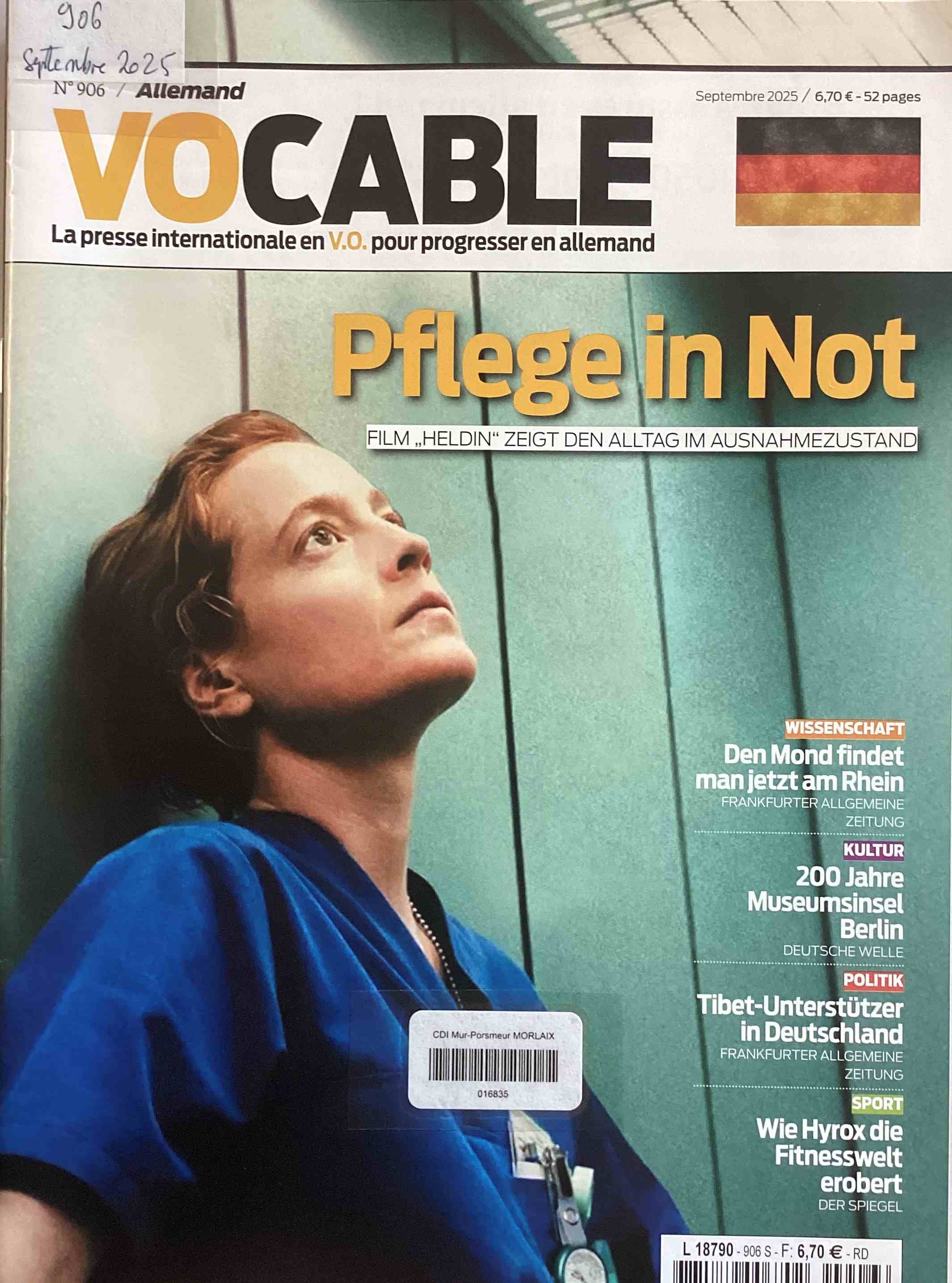 Vocable Allemand, septembre 2025, n°906 Vocable Allemand
