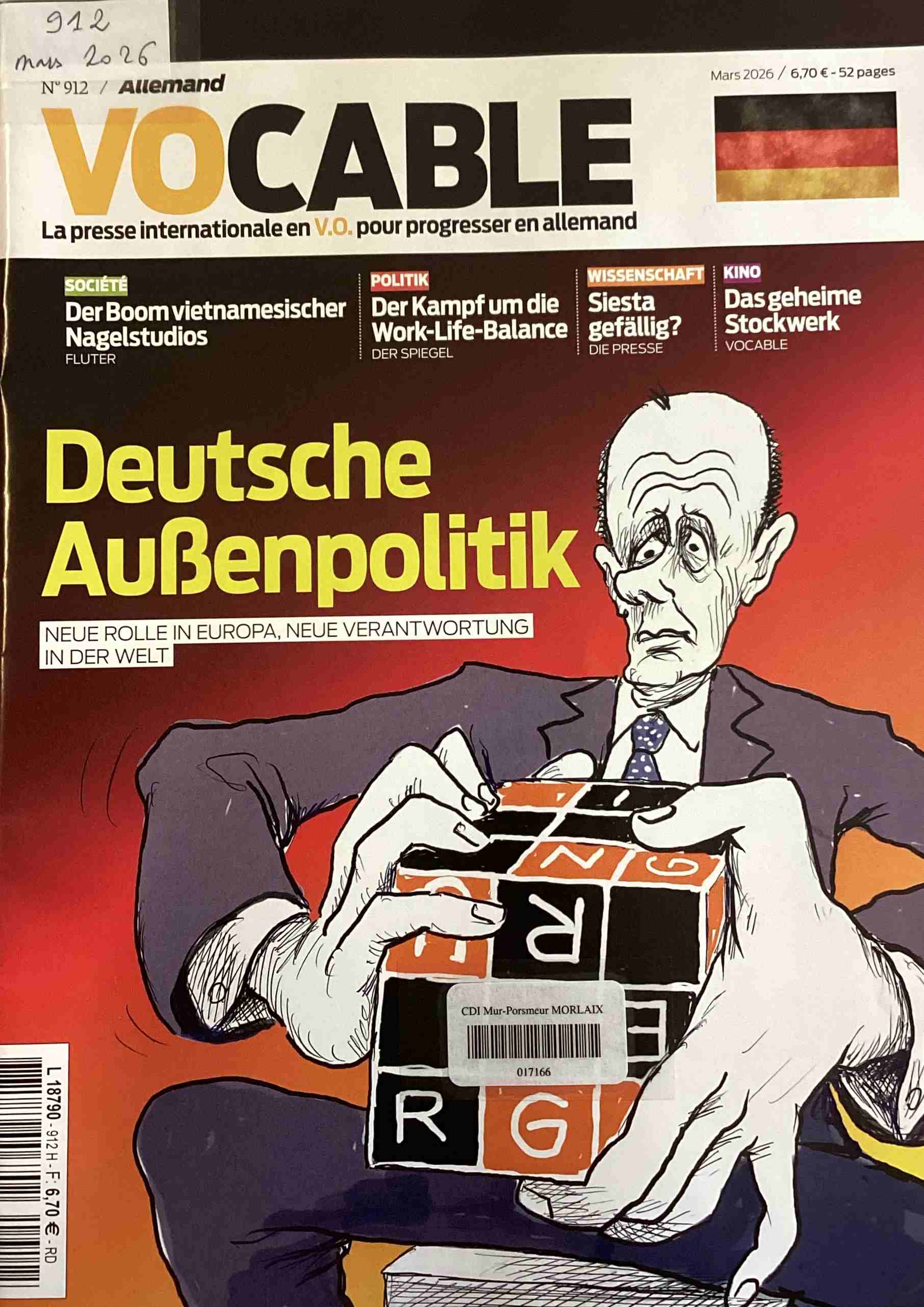 Vocable Allemand, mars 2026, n°912 Vocable Allemand