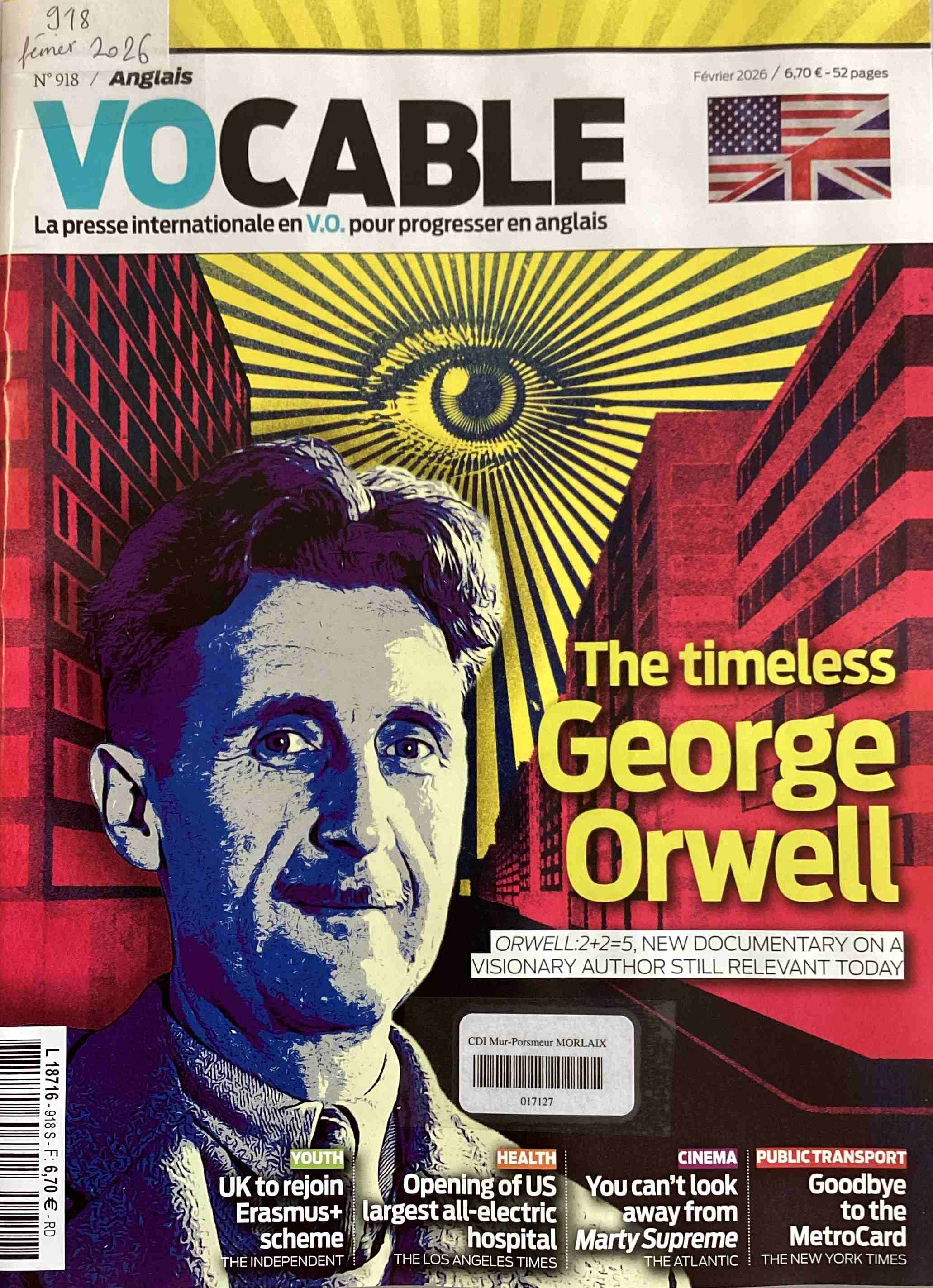 Vocable Anglais, février 2026, n°918 Vocable Anglais